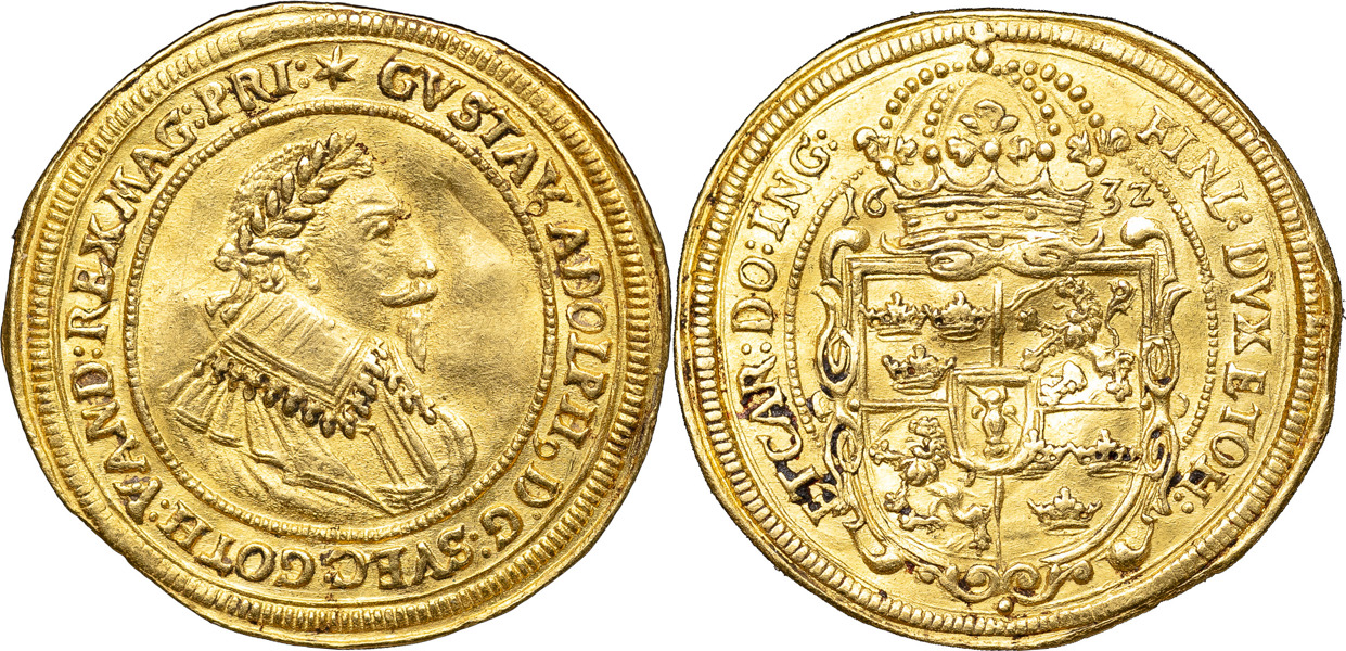 GUSTAV II ADOLF (1611-1632). NÜRNBERG. Dukat 1632.