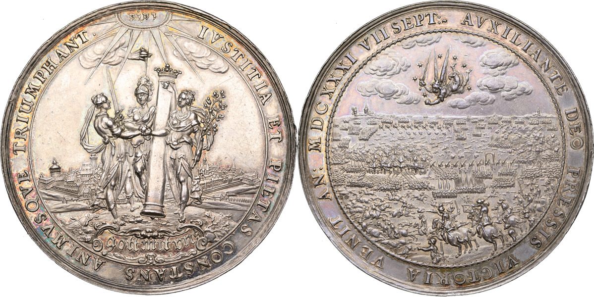 GUSTAV II ADOLF (1611-1632). Segern i slaget vid Breitenfeld 1631.