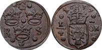 KRISTINA (1632-1654). SÄTER. 1/4 öre 1637.
