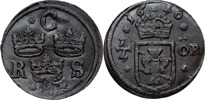 KRISTINA (1632-1654). SÄTER. 1/4 öre 1640.