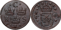 KRISTINA (1632-1654). SÄTER. 1/4 öre 1641.