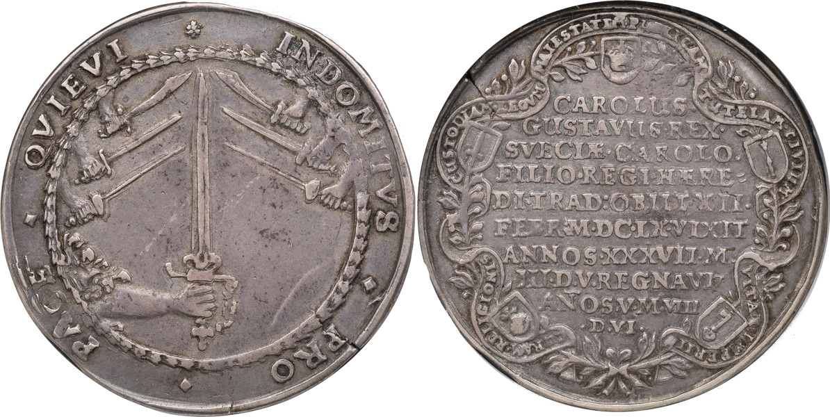 KARL X GUSTAV (1654-1660). STOCKHOLM. 2/3 riksdaler 1660.