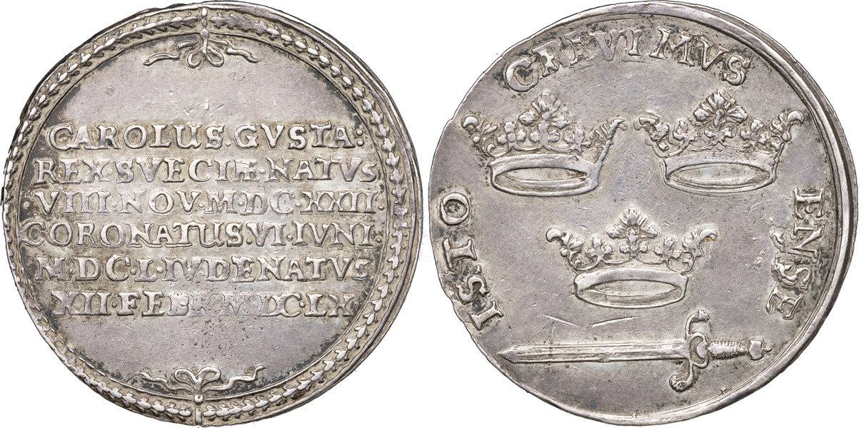 KARL X GUSTAV (1654-1660). STOCKHOLM. 2 mark (1/3 riksdaler) 1660.