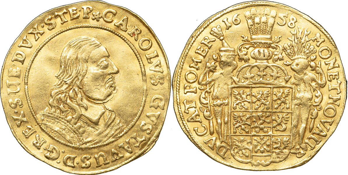KARL X GUSTAV (1654-1660). POMMERN. STETTIN.