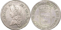 KARL XI (1660-1697). STOCKHOLM. 4 mark 1668.