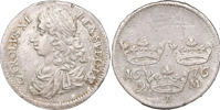 KARL XI (1660-1697). STOCKHOLM. 2 mark 1676.