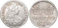 KARL XI (1660-1697). STOCKHOLM. Mark 1692.