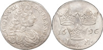 KARL XI (1660-1697). STOCKHOLM. Mark 1696.