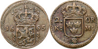 KARL XI (1660-1697). AVESTA. 2 öre KM 1665.