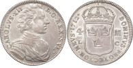 KARL XII (1697-1718). STOCKHOLM. 4 mark 1712.
