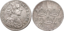 KARL XII (1697-1718). STOCKHOLM. 2 mark 1713.