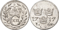 KARL XII (1697-1718). STOCKHOLM. Öre 1717.