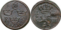 KARL XII (1697-1718). AVESTA. 1/6 öre SM 1708.
