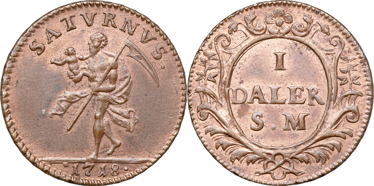 KARL XII (1697-1718). STOCKHOLM. Daler SM 1718.