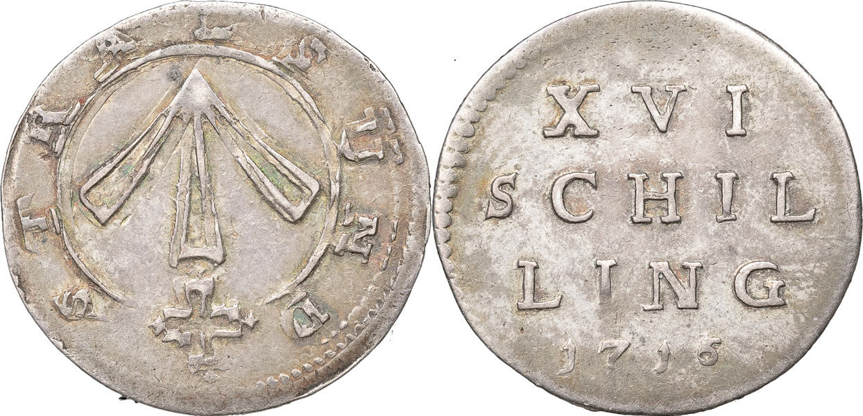 KARL XII (1697-1718). STRALSUND. 16 schilling 1715.