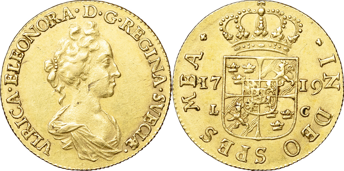 ULRIKA ELEONORA (1718-1720). STOCKHOLM. 2 dukater 1719.