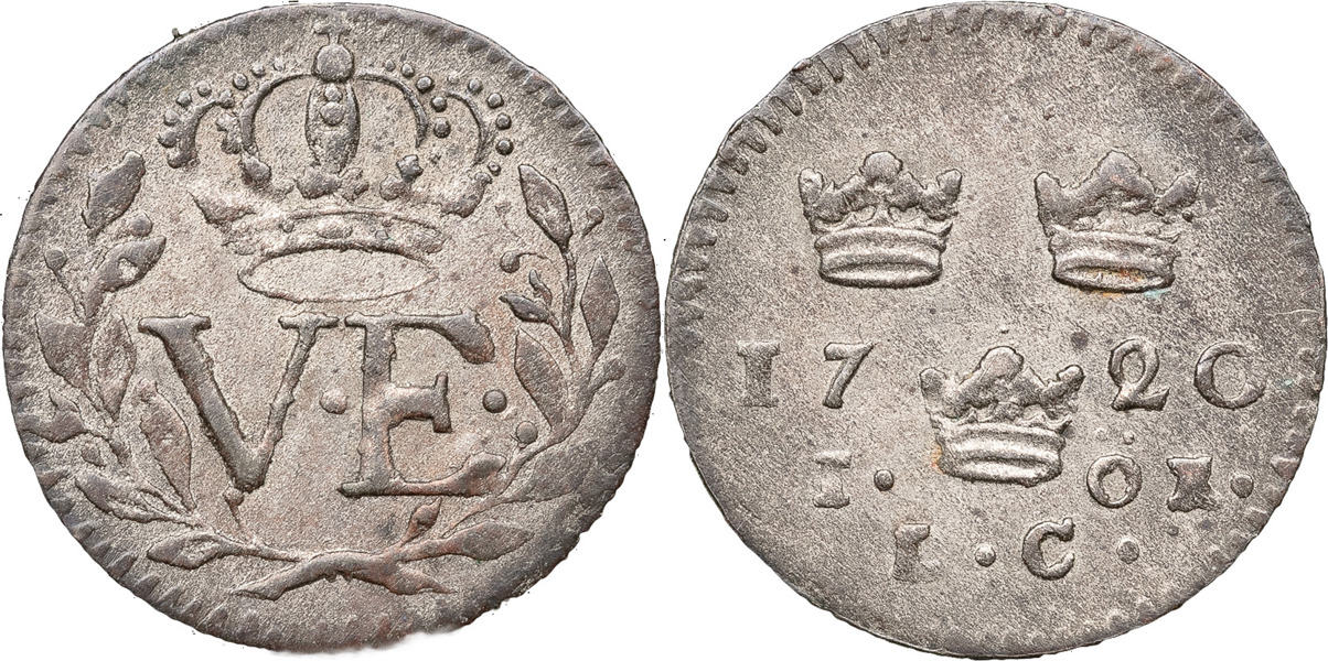 ULRIKA ELEONORA (1718-1720). STOCKHOLM. Öre 1720.