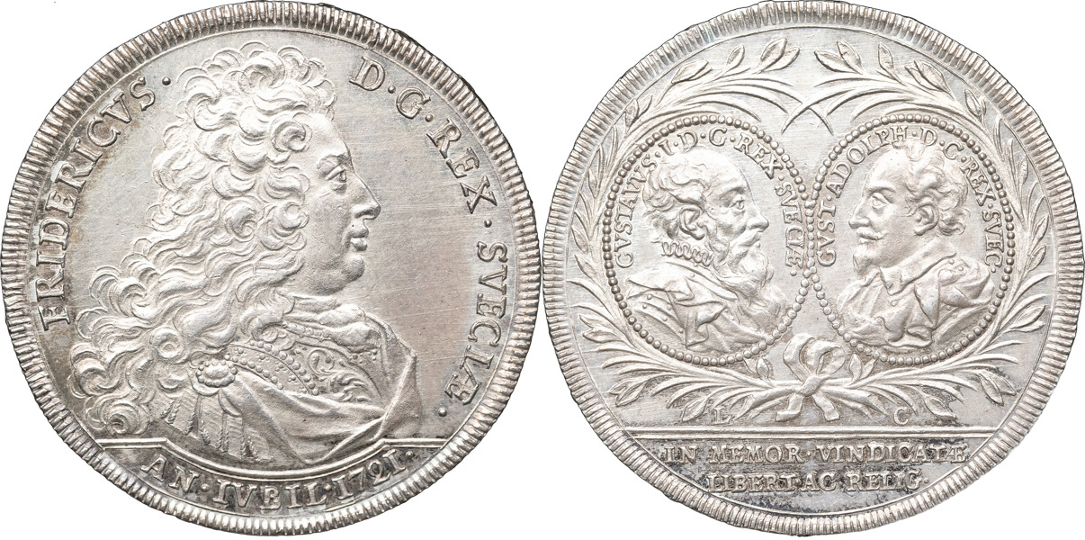 FREDRIK (1720-1751). STOCKHOLM. Riksdaler 1721.