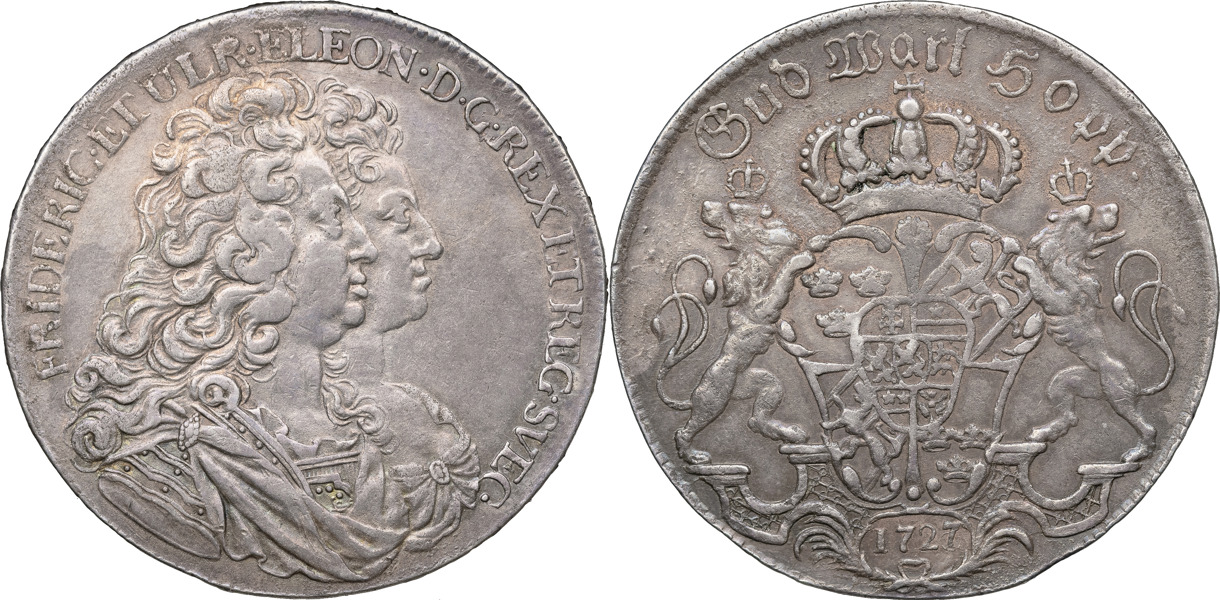 FREDRIK (1720-1751). STOCKHOLM. Riksdaler 1727.