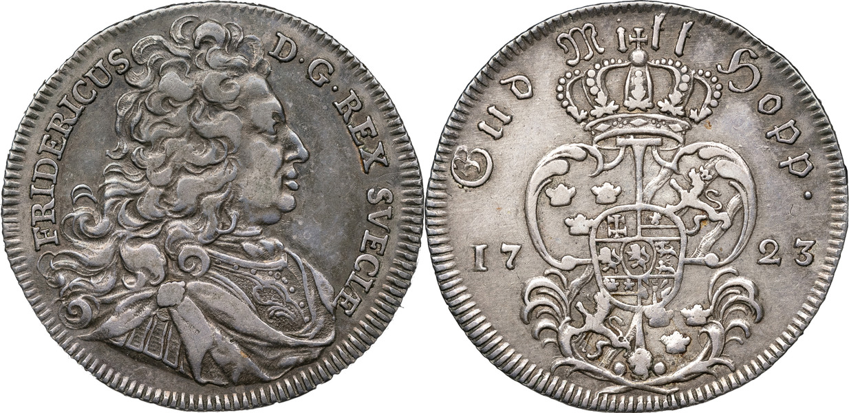 FREDRIK (1720-1751). STOCKHOLM. 1/4 riksdaler 1723.