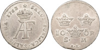 ADOLF FREDRIK (1751-1771). STOCKHOLM. 10 öre 1763.