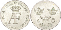 ADOLF FREDRIK (1751-1771). STOCKHOLM. 5 öre 1766.