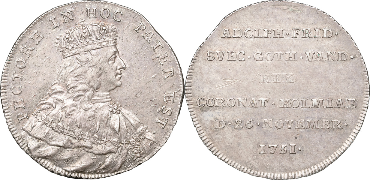 ADOLF FREDRIK (1751-1771). STOCKHOLM. 2 mark 1751.