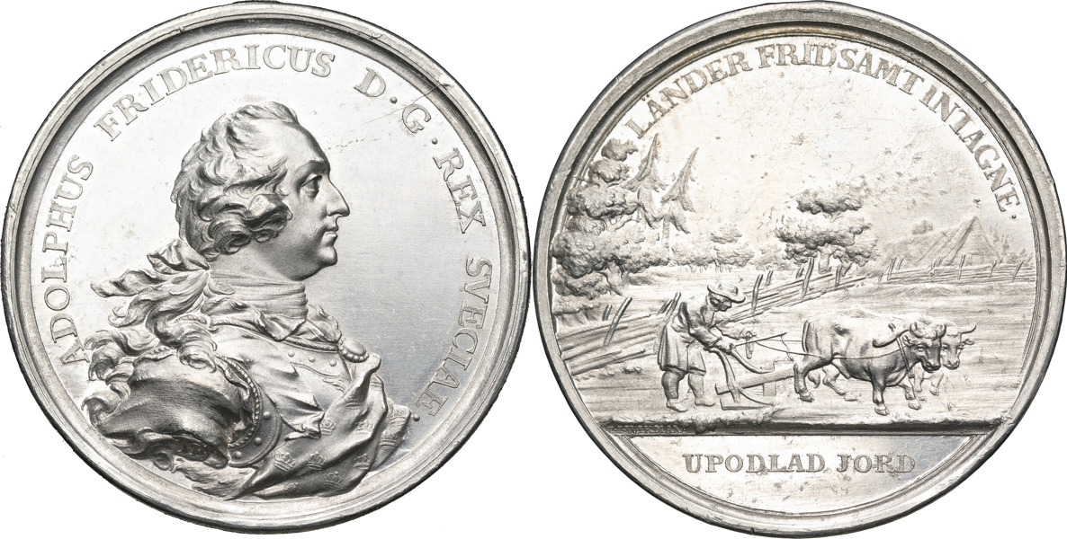 ADOLF FREDRIK (1751-1771). Jordbrukets förbättring 1765. Av D.