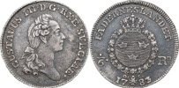 GUSTAV III (1771-1792). STOCKHOLM. 1/6 riksdaler 1783.