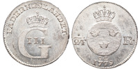 GUSTAV III (1771-1792). STOCKHOLM. 1/24 riksdaler 1779.