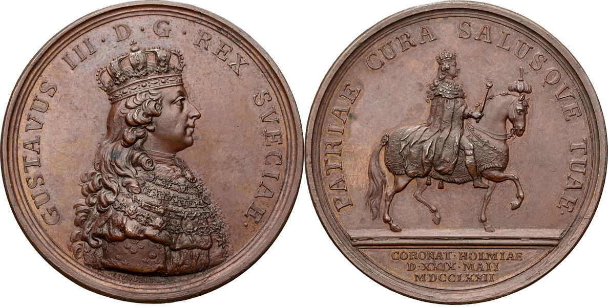 GUSTAV III (1771-1792). Kröningen 1772. Av G.