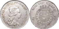 GUSTAV IV ADOLF (1792-1809). STOCKHOLM. Riksdaler 1792.