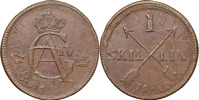 GUSTAV IV ADOLF (1792-1809). STOCKHOLM. Skilling 1802.