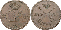 GUSTAV IV ADOLF (1792-1809). AVESTA. 1/2 skilling 1794.
