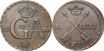 GUSTAV IV ADOLF (1792-1809). AVESTA. 1/2 skilling 1794.