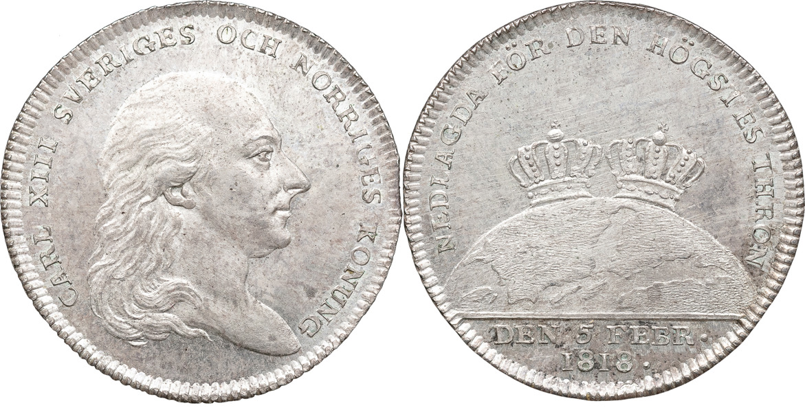 KARL XIII (1809-1818). STOCKHOLM. 1/3 riksdaler 1818.