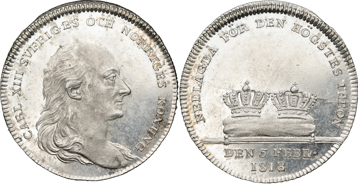KARL XIII (1809-1818). STOCKHOLM. 1/3 riksdaler 1818.