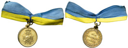 KARL XIII (1809-1818). För tapperhet i fält. Miniatyr i guld.