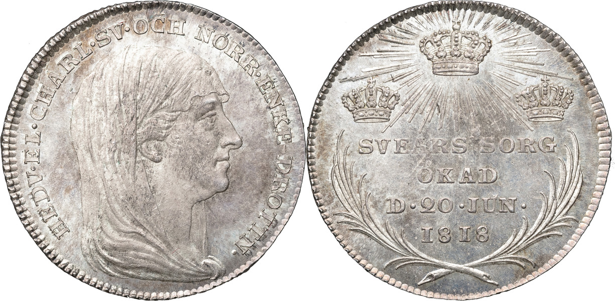 KARL XIV JOHAN (1818-1844). STOCKHOLM. 1/3 riksdaler 1818.