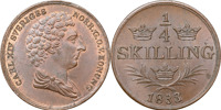 KARL XIV JOHAN (1818-1844). STOCKHOLM. 1/4 skilling 1833.