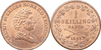KARL XIV JOHAN (1818-1844). STOCKHOLM. Skilling banco 1843.