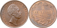 OSKAR I (1844-1859). Skilling banco 1849.