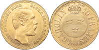 KARL XV (1859-1872). Carolin / 10 francs 1868.