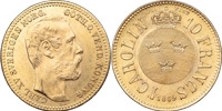 KARL XV (1859-1872). Carolin / 10 francs 1869.