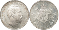 KARL XV (1859-1872). 2 riksdaler riksmynt 1871. Bredare huvud.