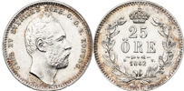 KARL XV (1859-1872). 25 öre 1862.