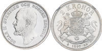 OSKAR II (1872-1907). 2 kronor 1897.