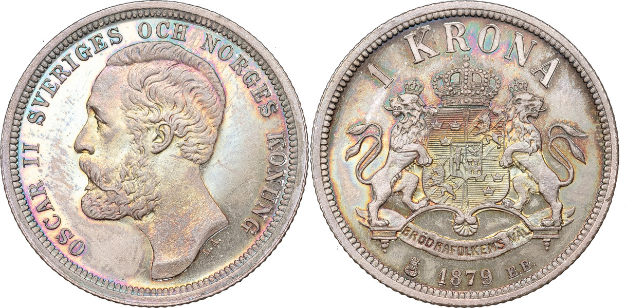 OSKAR II (1872-1907). Krona 1879.