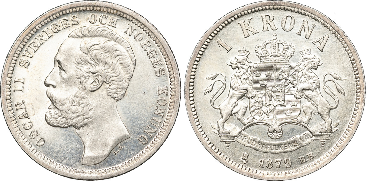 OSKAR II (1872-1907). Krona 1879.