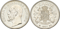 OSKAR II (1872-1907). Krona 1907.
